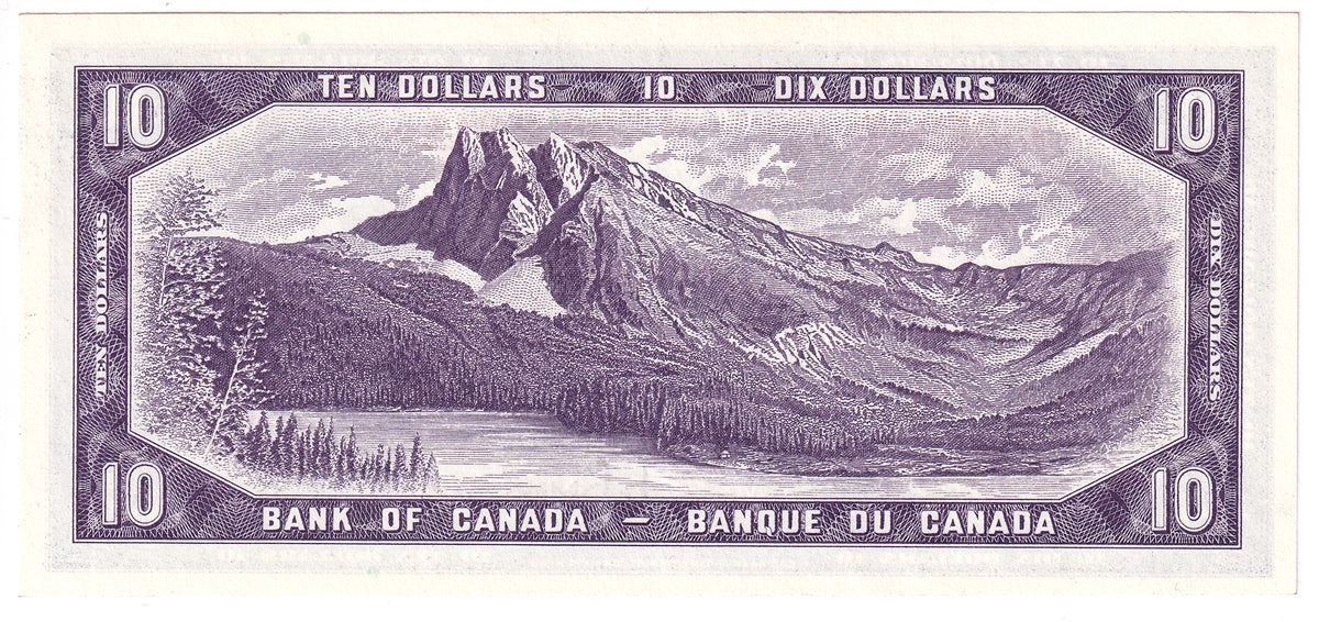 BC-40b 1954 Canada $10 Beattie-Rasminsky, F/T, Choice Uncirculated (CUNC63)