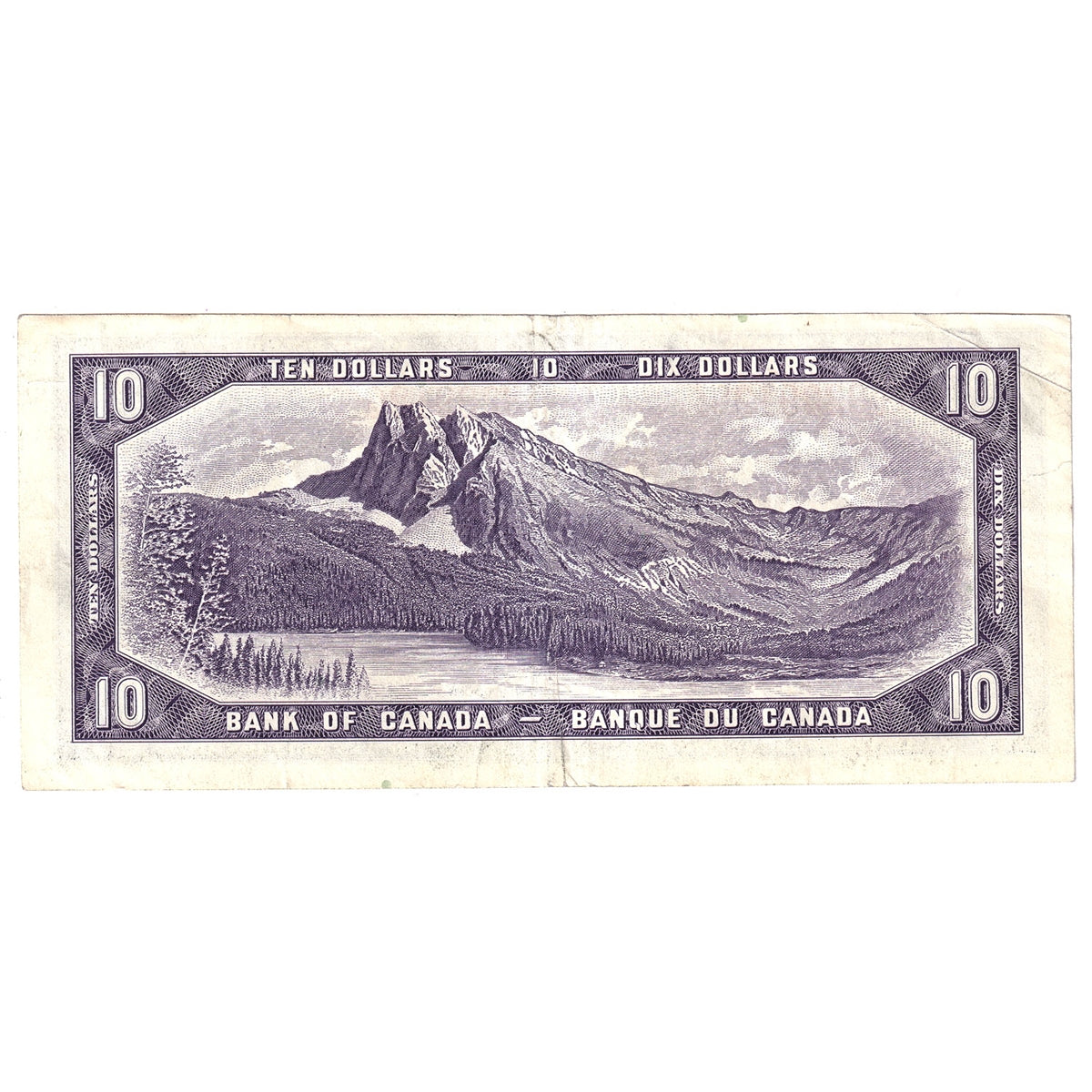 BC-40b 1954 Canada $10 Beattie-Rasminsky, K/V, Extra Fine (EF40)