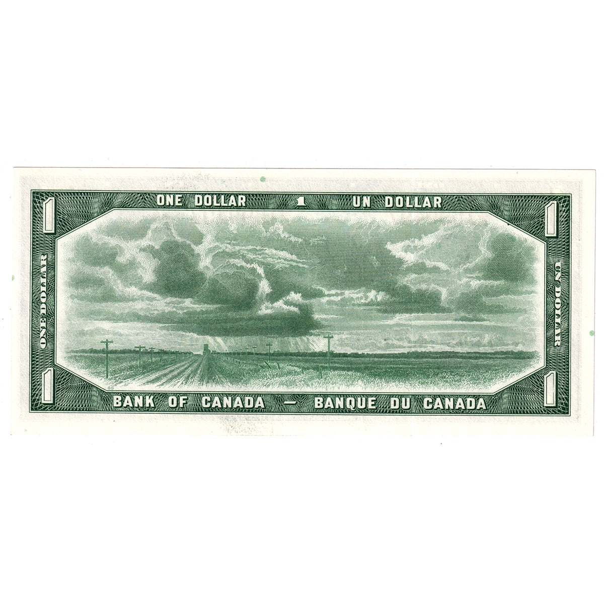 BC-37b 1954 Canada $1 Beattie-Rasminsky, S/N, Choice Uncirculated (CUNC63)