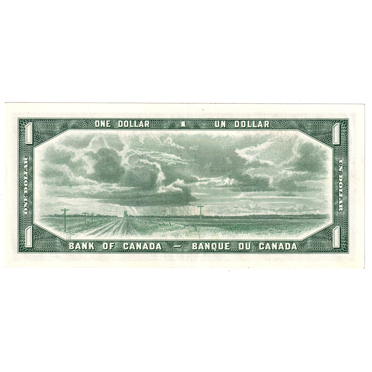 BC-37b 1954 Canada $1 Beattie-Rasminsky, C/Y, EF-AU (EF45)