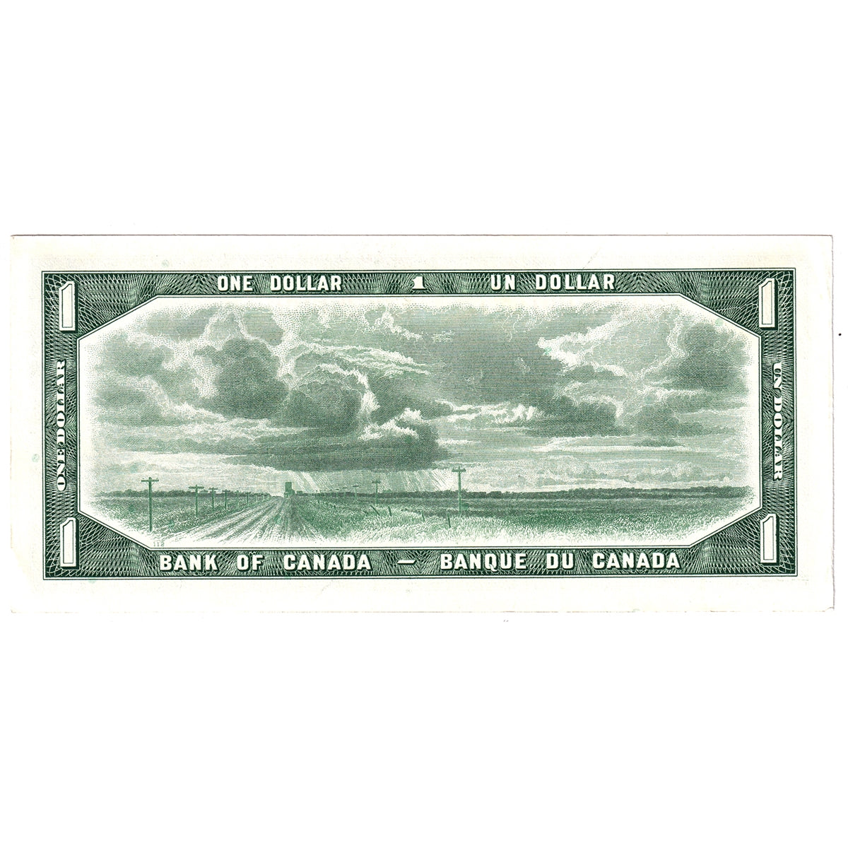 BC-37b 1954 Canada $1 Beattie-Rasminsky, C/Y, Extra Fine (EF40)