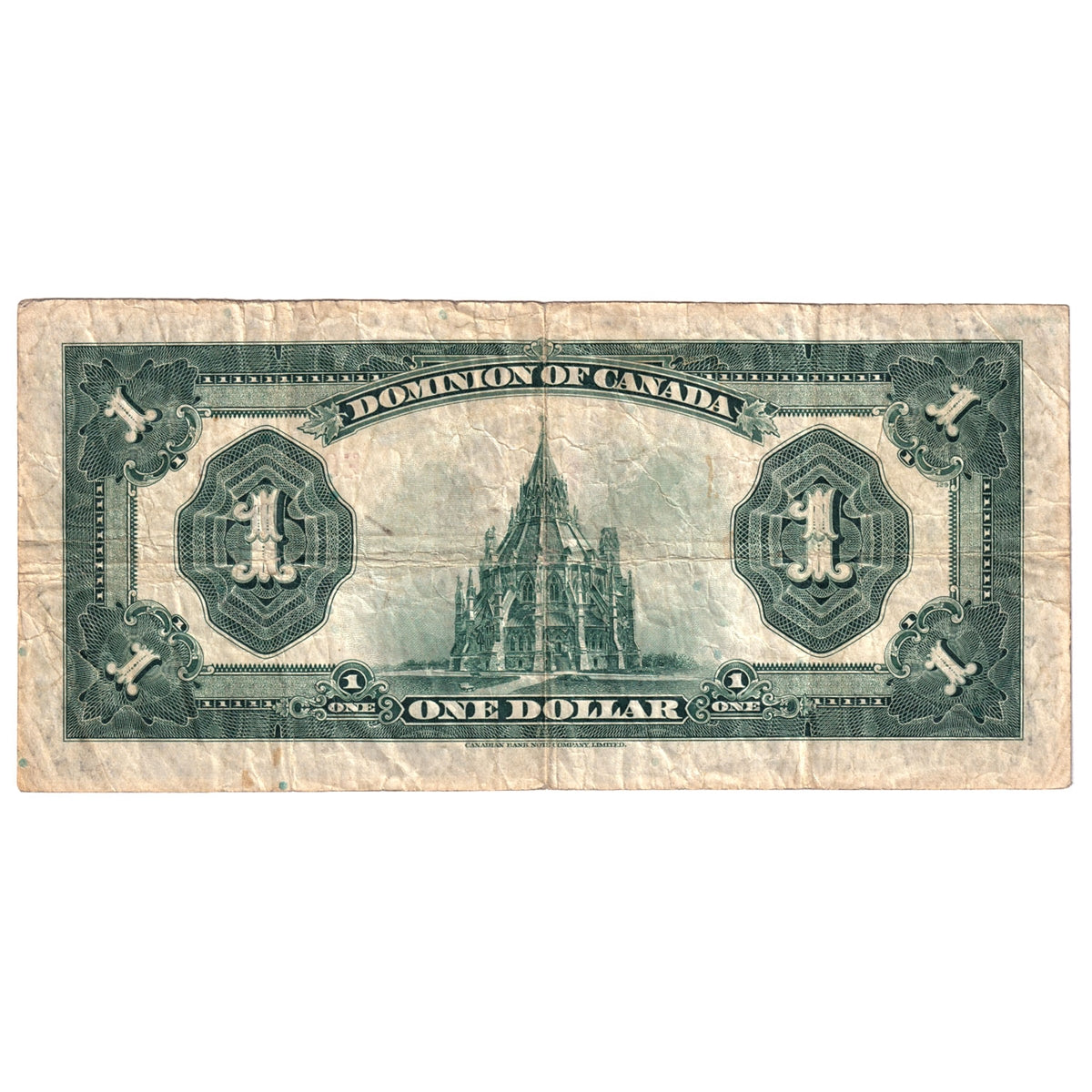 DC-25o 1923 Dominion $1 Campbell-Clark, Black Seal, Group 4, Series E, F