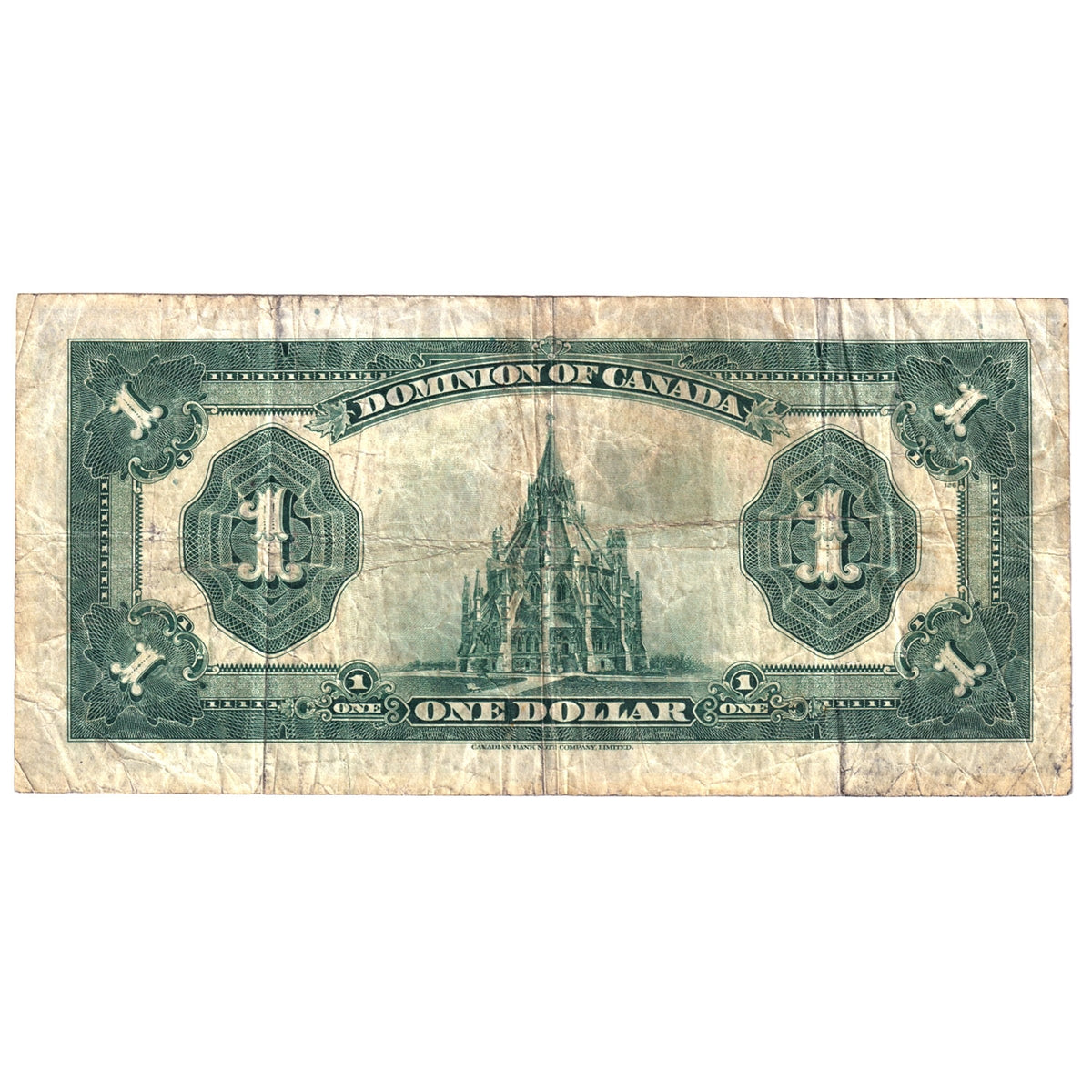 DC-25n 1923 Dominion $1 Campbell-Sellar, Black Seal 3, Series D, Fine (F12)