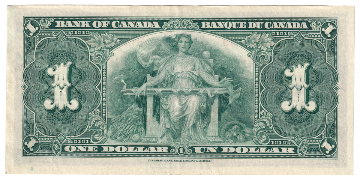 BC-21c 1937 Canada $1 Gordon-Towers, T/L, EF-AU (EF45)