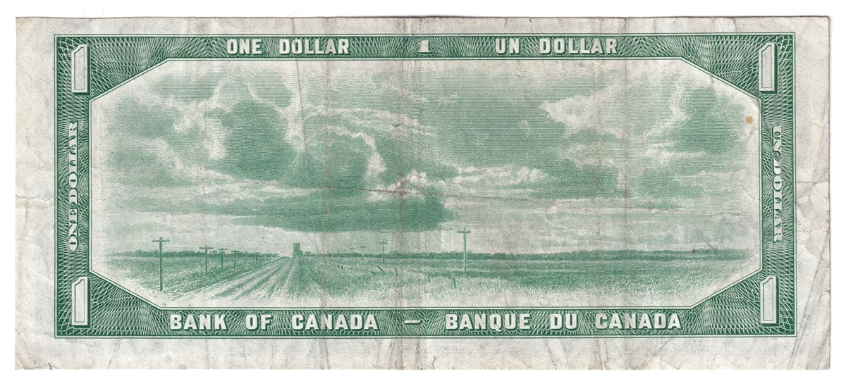 BC-29a 1954 Canada $1 Coyne-Towers, Devil's Face A/A, Fine (F12)