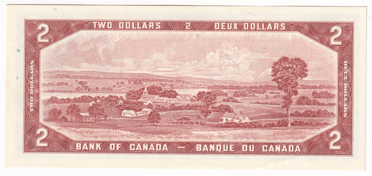 BC-38c 1954 Canada $2 Bouey-Rasminsky, F/G, Almost Uncirculated (AU50)