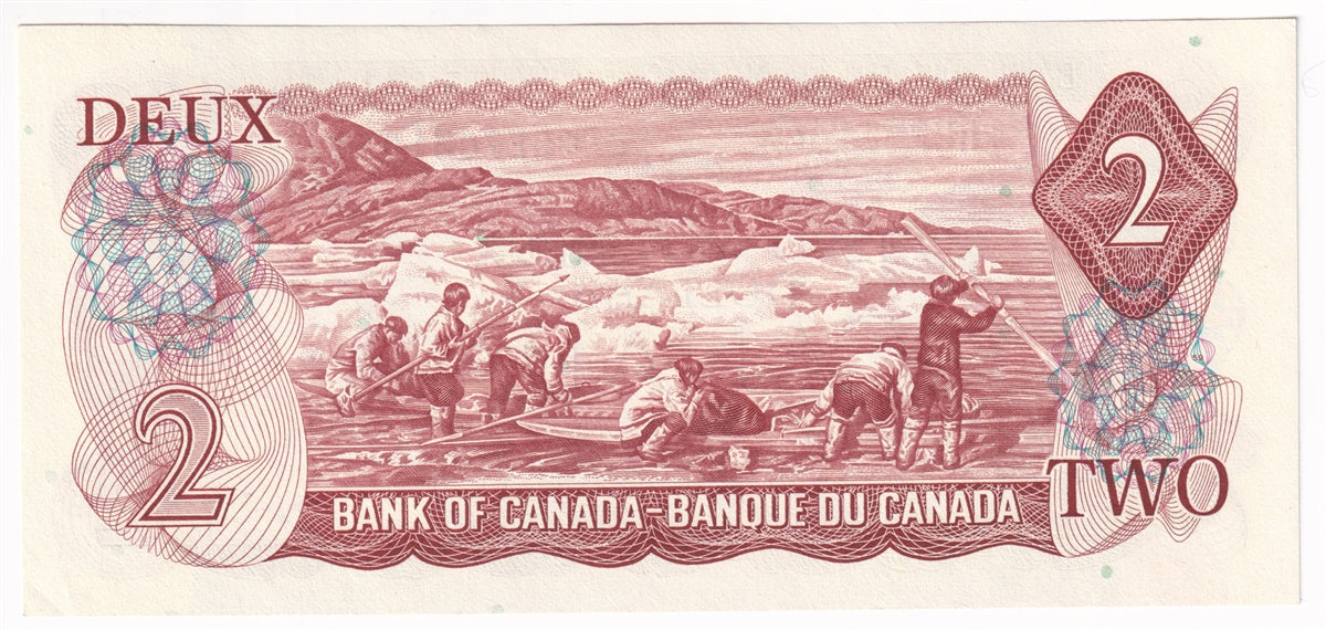 BC-47aA 1974 Canada $2 Lawson-Bouey, *RE, AU-UNC (AU55)