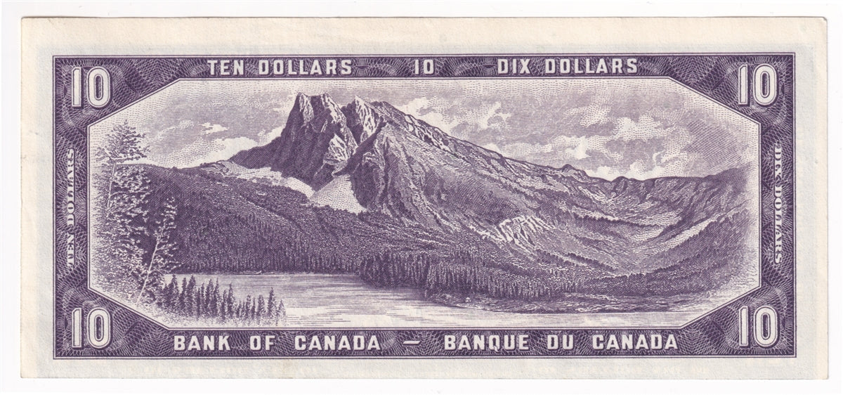 BC-40b 1954 Canada $10 Beattie-Rasminsky, F/T, Extra Fine (EF40)