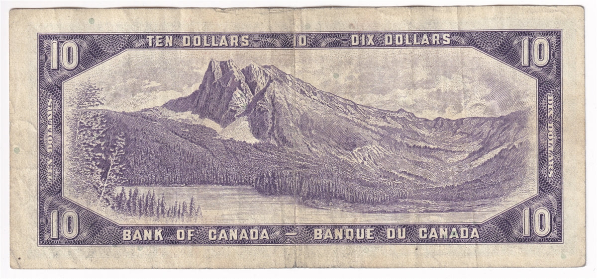 BC-40b 1954 Canada $10 Beattie-Rasminsky, S/V, F