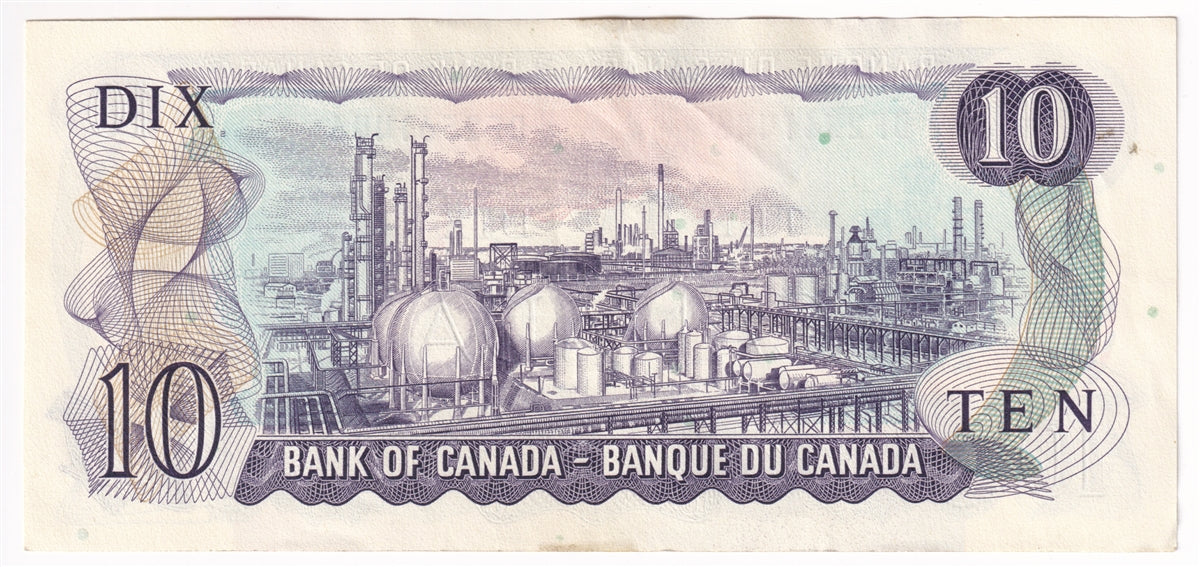 BC-49a 1971 Canada $10 Beattie-Rasminsky, DF, Almost Uncirculated (AU50)