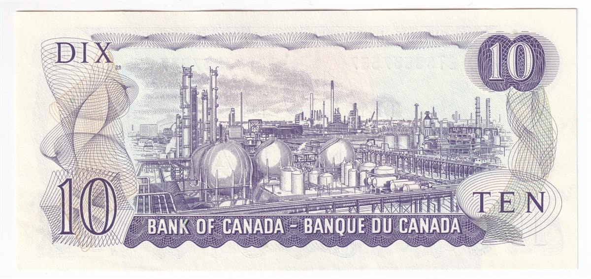 BC-49d 1971 Canada $10 Crow-Bouey, ETS, AU-UNC (AU55)