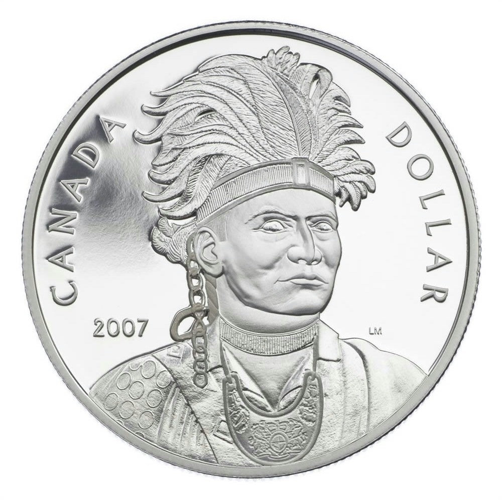 2007 Canada Thayendanegea Proof Sterling Silver Dollar