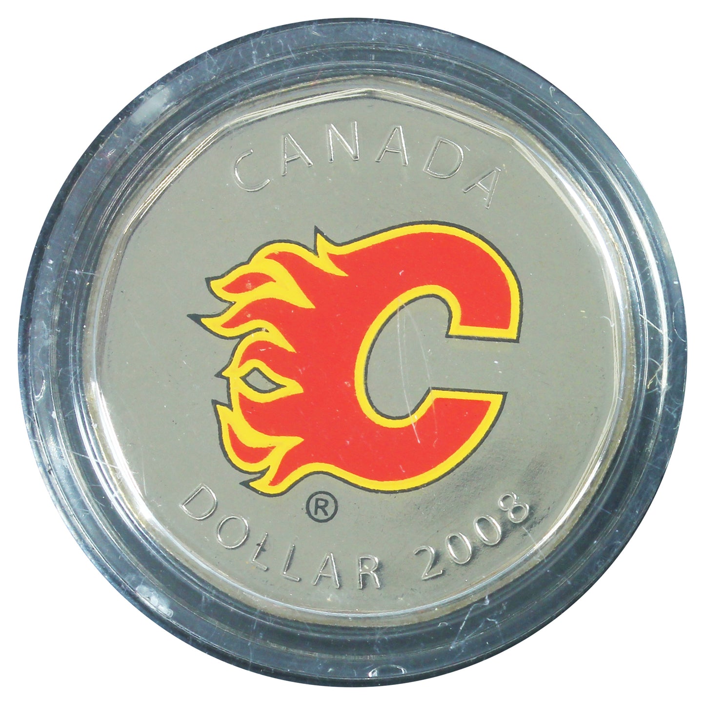 2008 Canada Calgary Flames NHL $1 Coin Puck Set