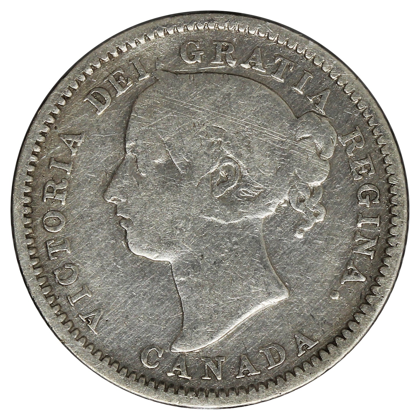 1891 Canada 21 Leaves Canada 10-cents VG-F (VG-10) Impaired