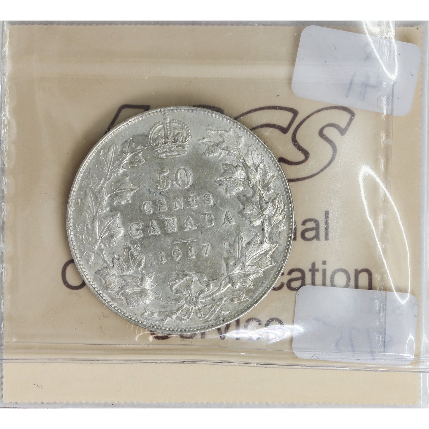 1917 Canada 50-cents ICCS Certified EF-45 (Toned)