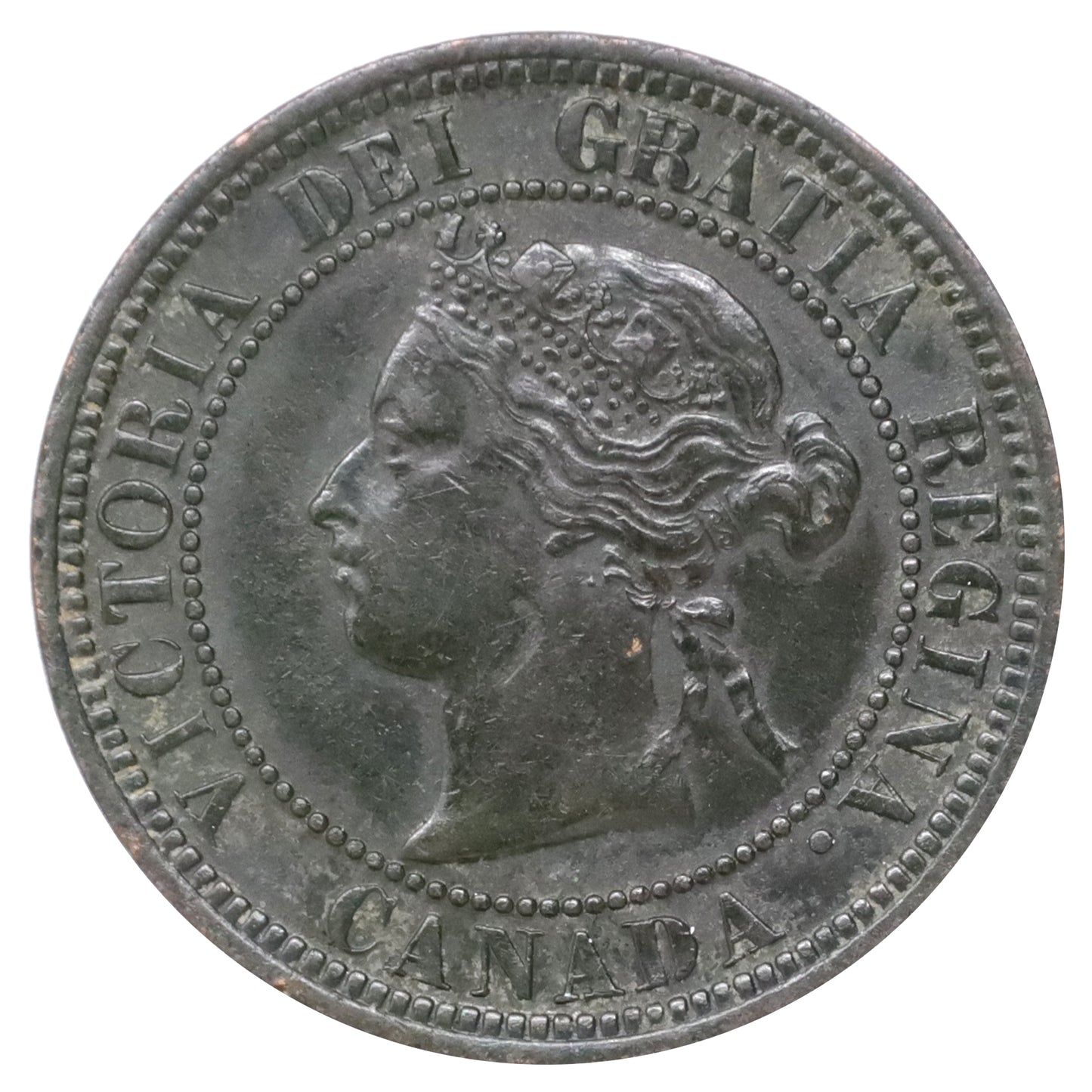 1882 Obv. 1 Canada 1-cent Extra Fine (EF40) Scratched, marks, or impaired