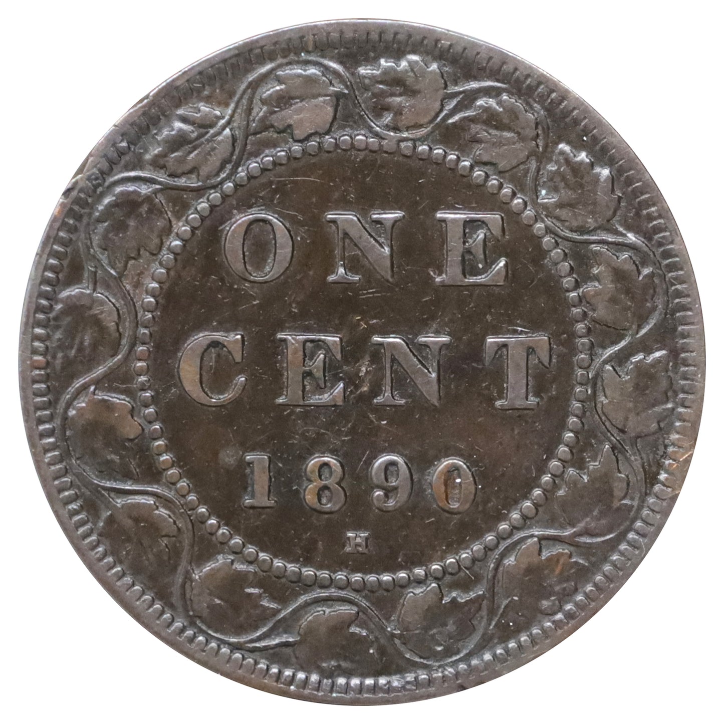 1890H Canada 1-cent Very Fine (VF20) Scratched, marks, or impaired