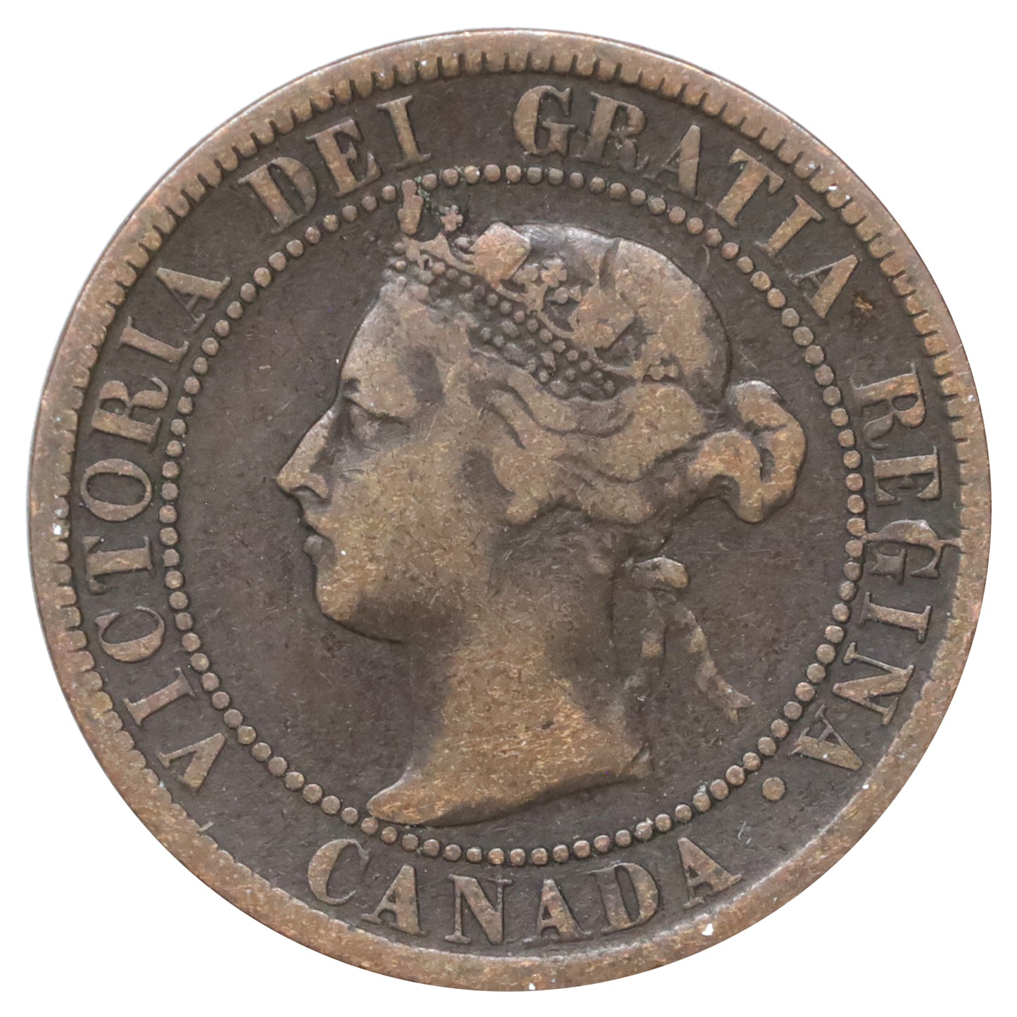 1893 Canada 1-cent VG-F (VG10) Scratched, marks, or impaired