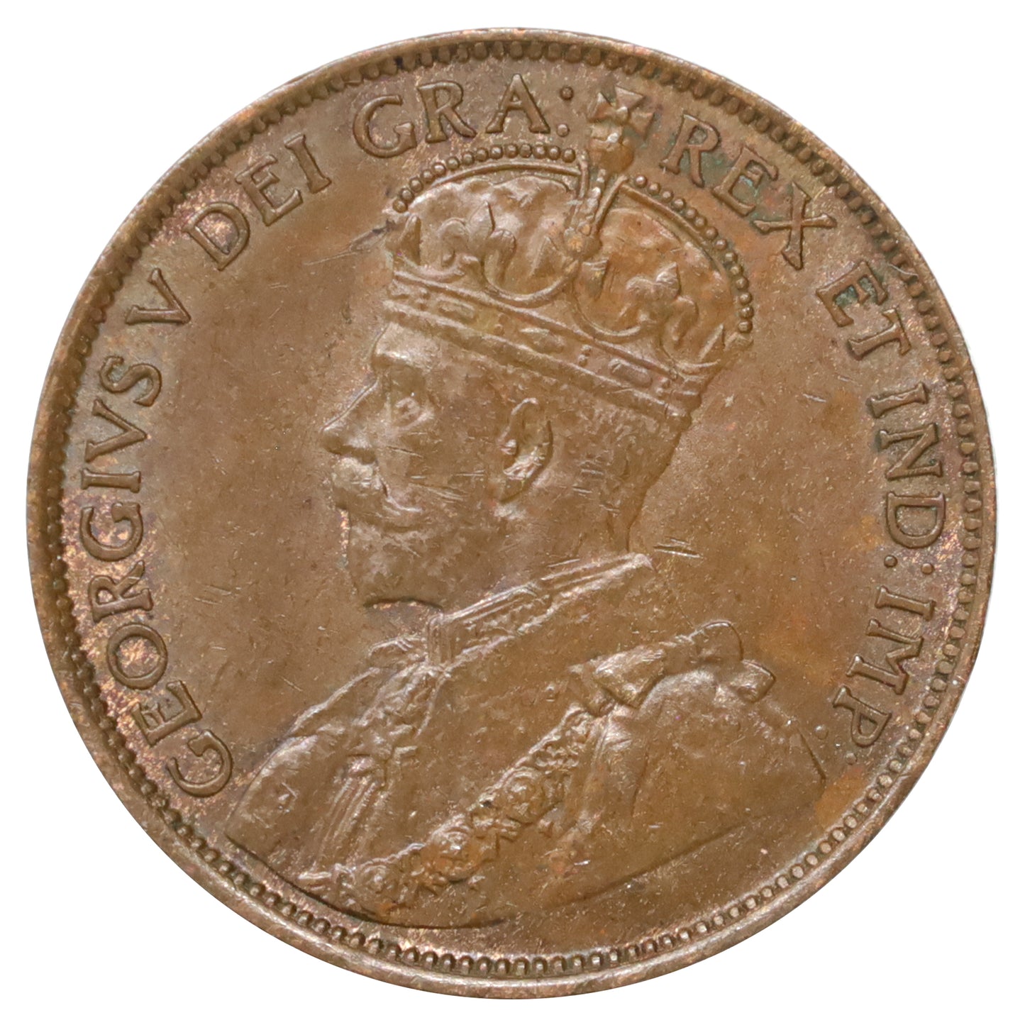 1913 Canada 1-cent Almost Uncirculated (AU50) Scratched, marks, or impaired