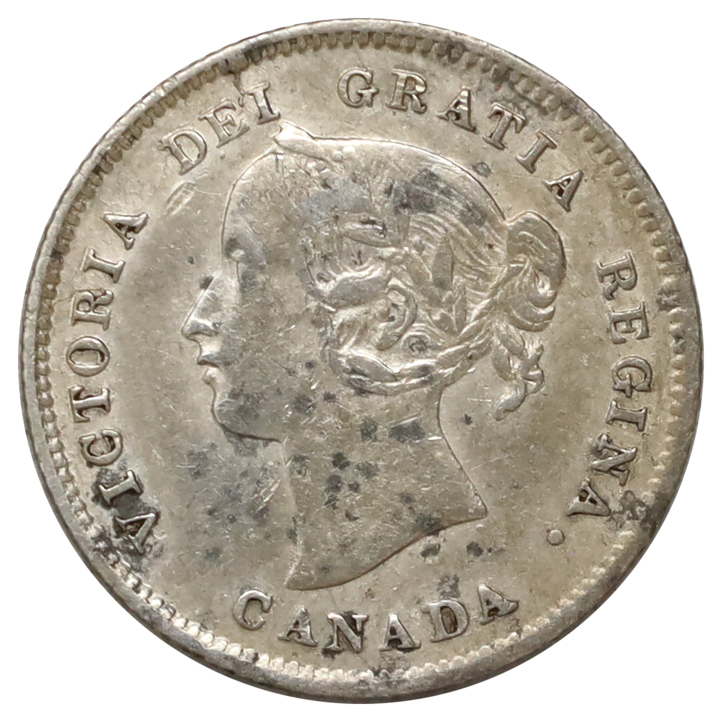 1871 Canada 5-cents VF-EF (VF30) Scratched, marks, or impaired