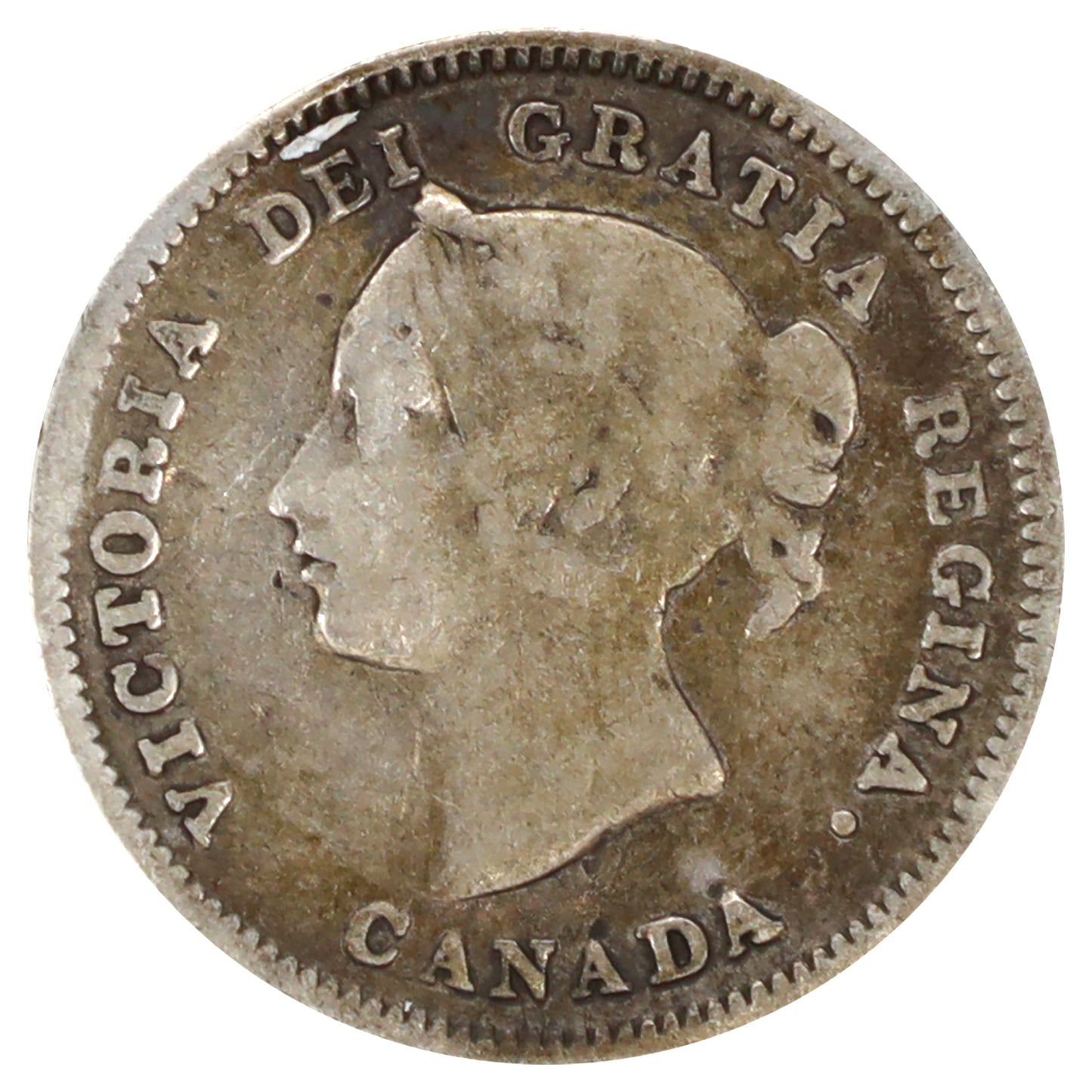 1881H Canada 5-cents VG-F (VG10) Scratched, marks, or impaired