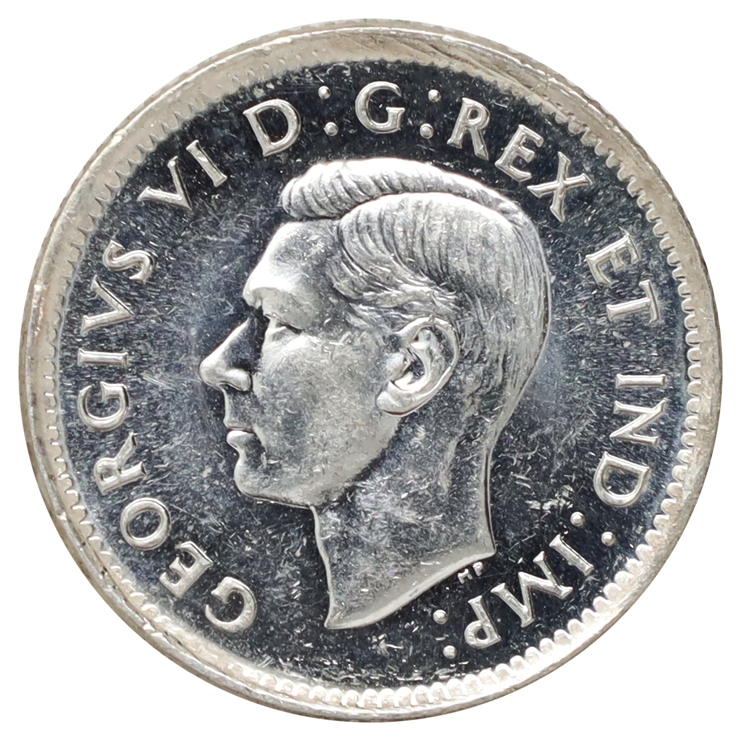 1944 Canada 10-cents UNC+ (MS60) Scratched, marks, or impaired