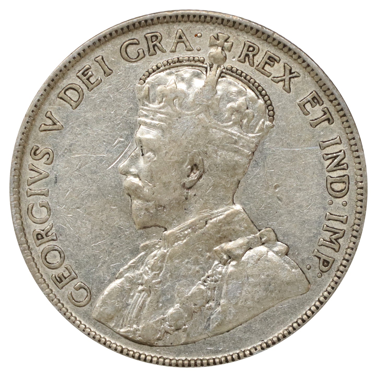 1916 Canada 50-cents F-VF (F15) Scratched, marks, or impaired