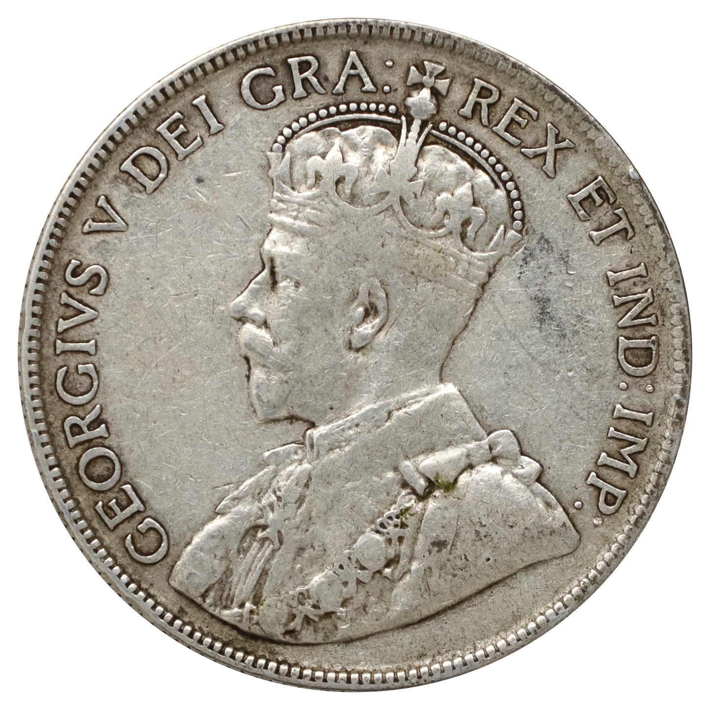 1917 Canada 50-cents F-VF (F15) Scratched, marks, or impaired
