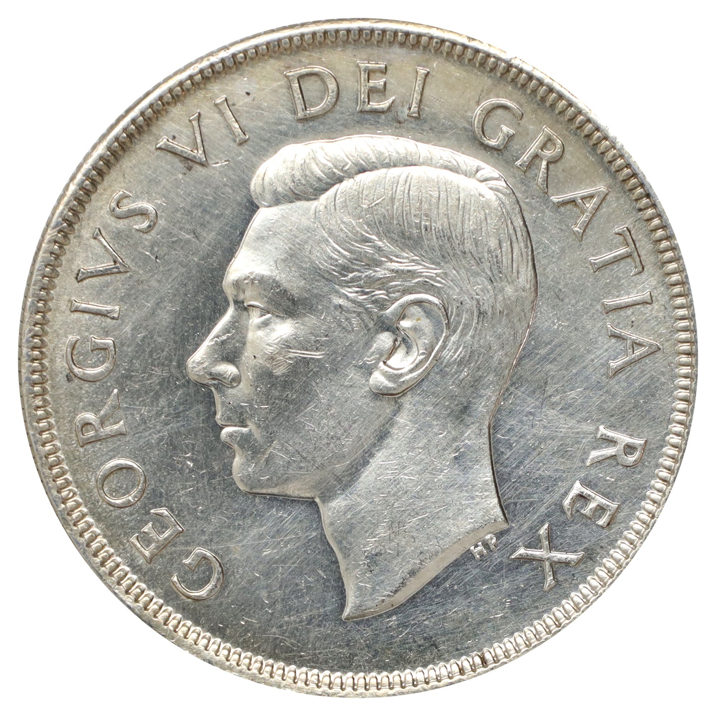 1950 Canada Dollar EF-AU (EF45) Scratched, marks, or impaired