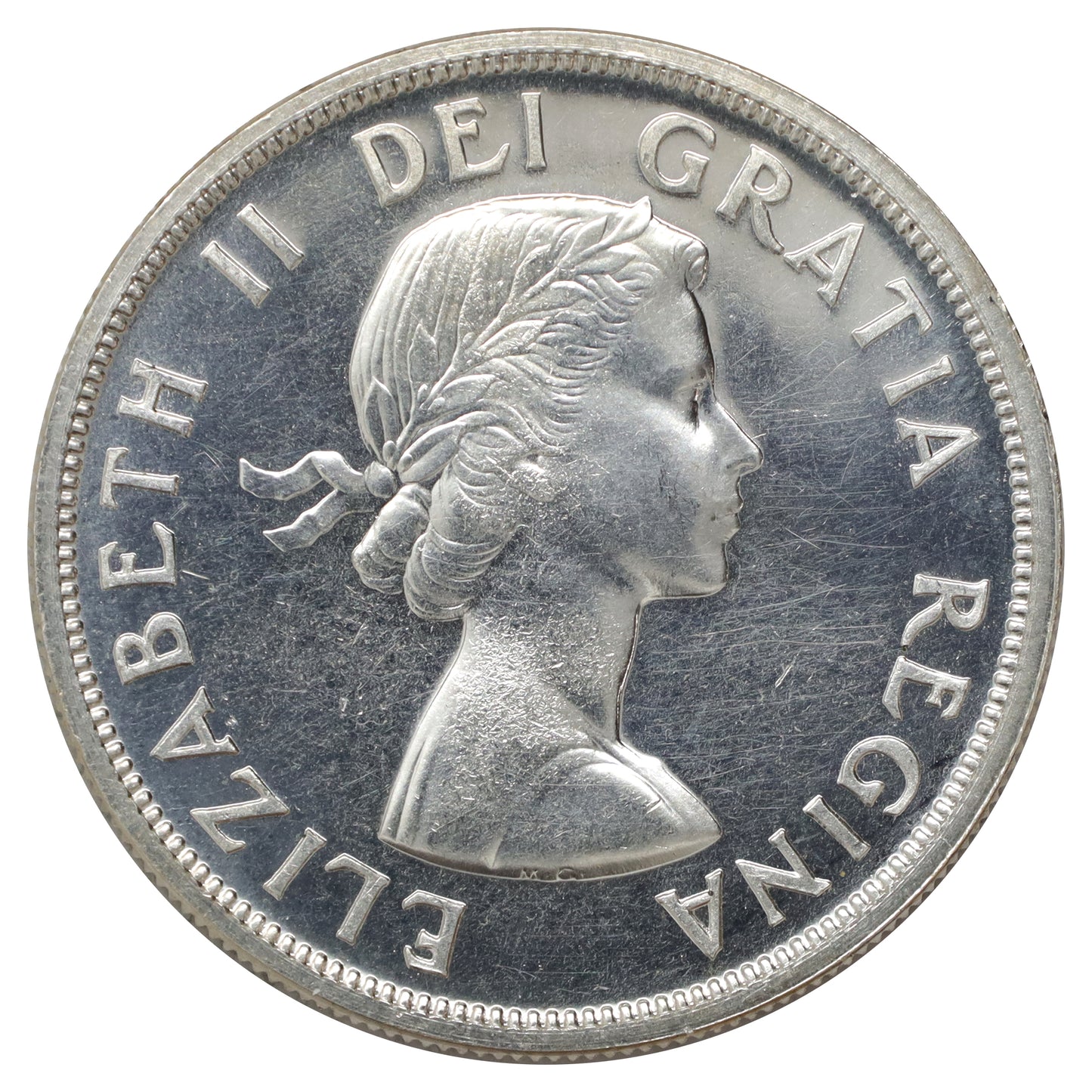 1957 Canada Dollar Proof Like (Scratched, marks, or impaired)