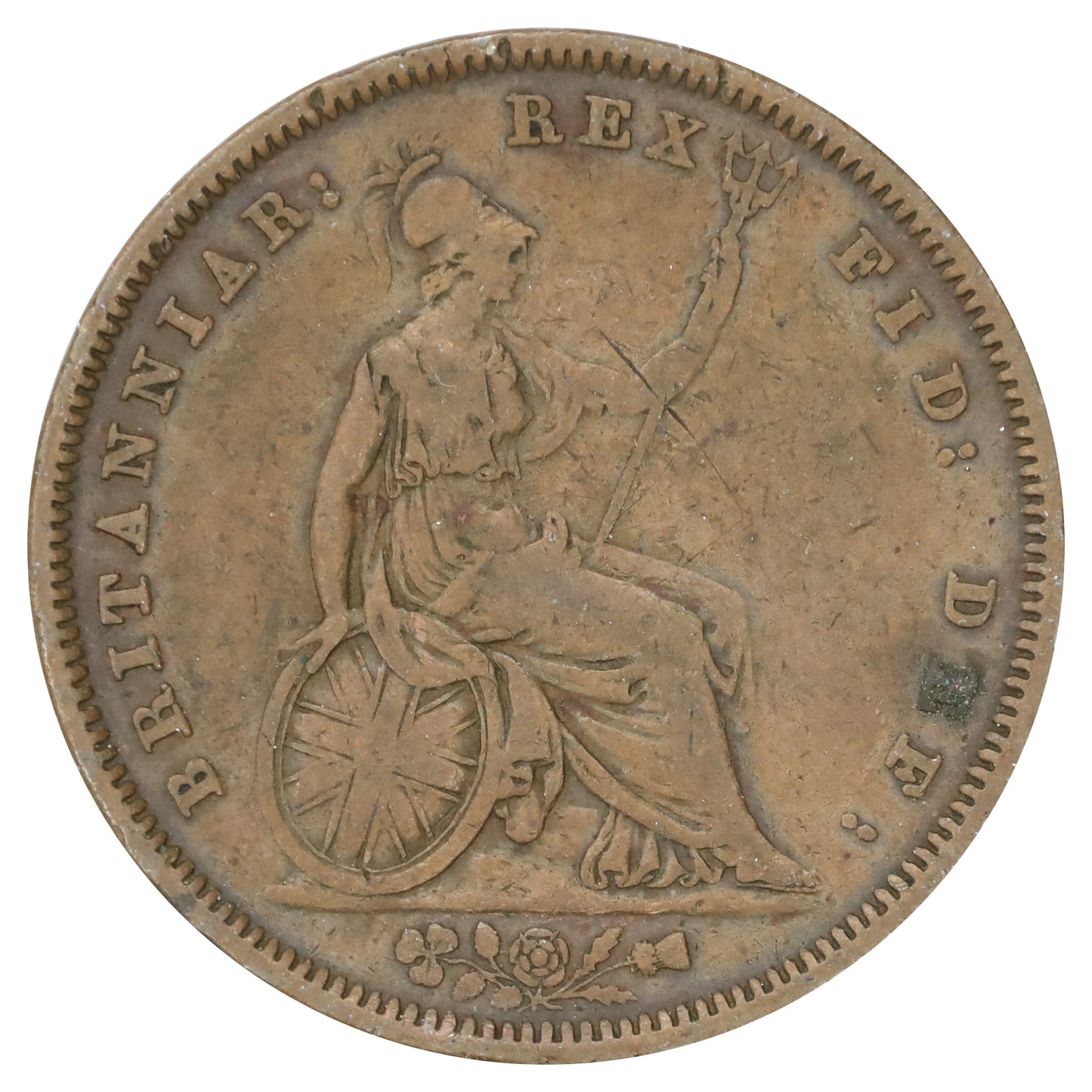 Great Britain 1831 William IV Penny F-VF (F15) Toned