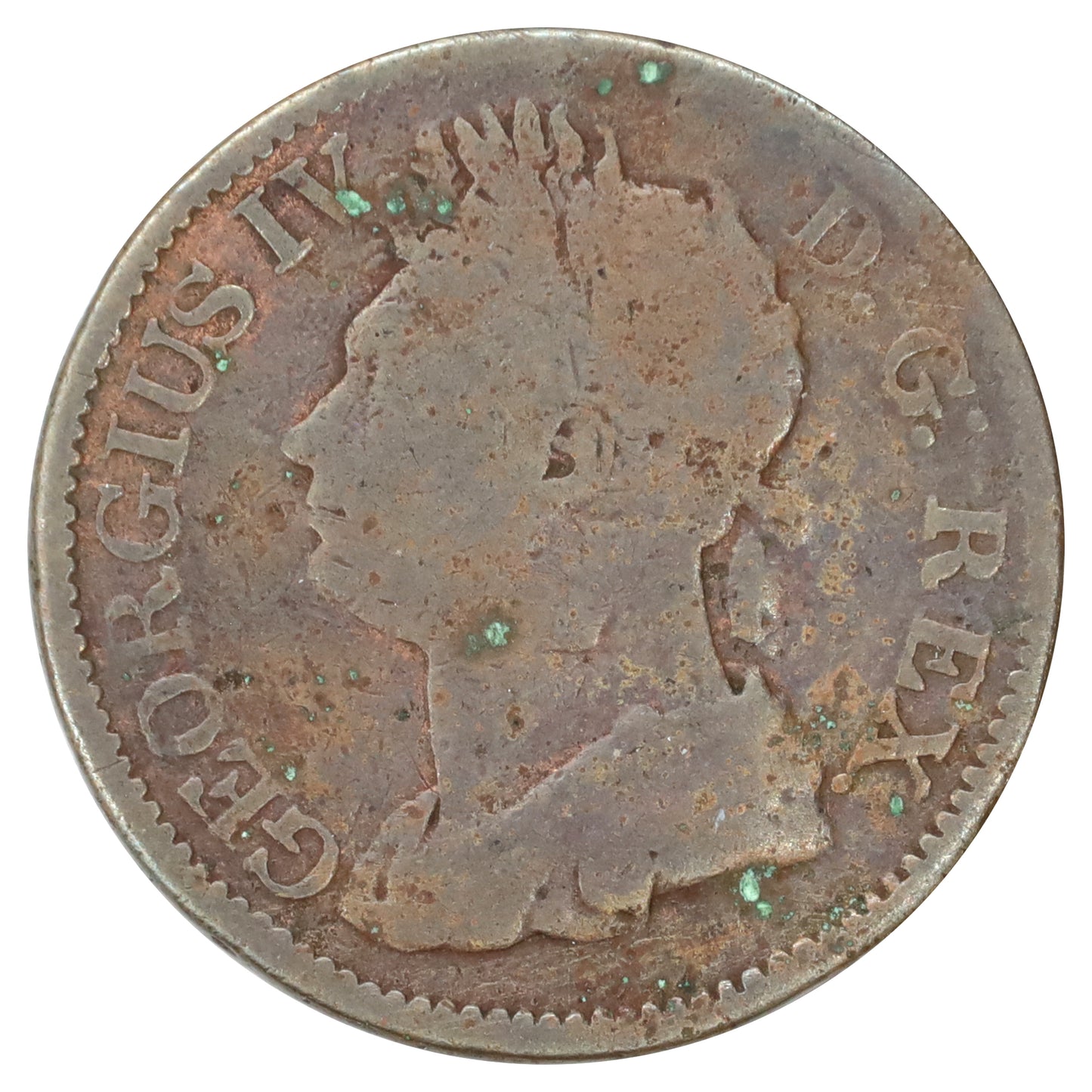 Ireland 1823 Halfpenny Very Good (VG8) Corrosion