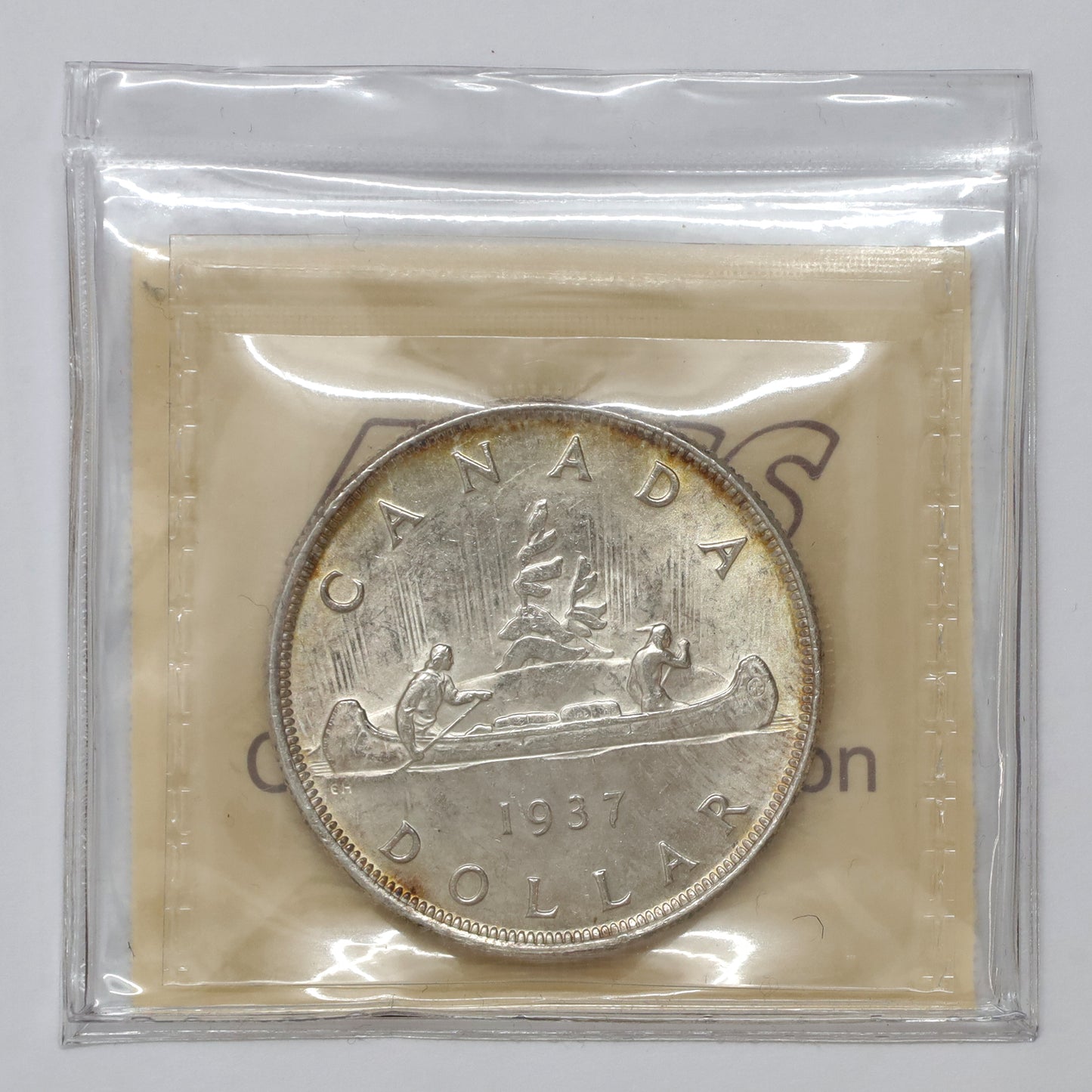 1937 Canada Dollar ICCS Certified MS63 (Lightly Toned)