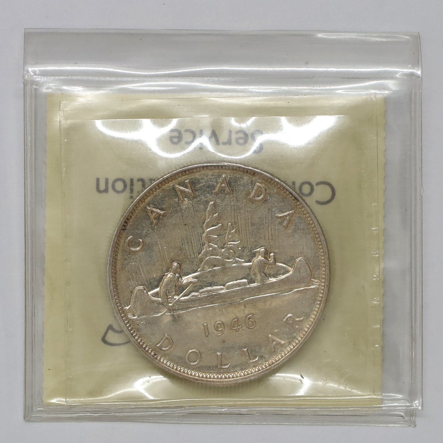 1946 Canada Dollar ICCS Certified AU50 (Lightly Toned)
