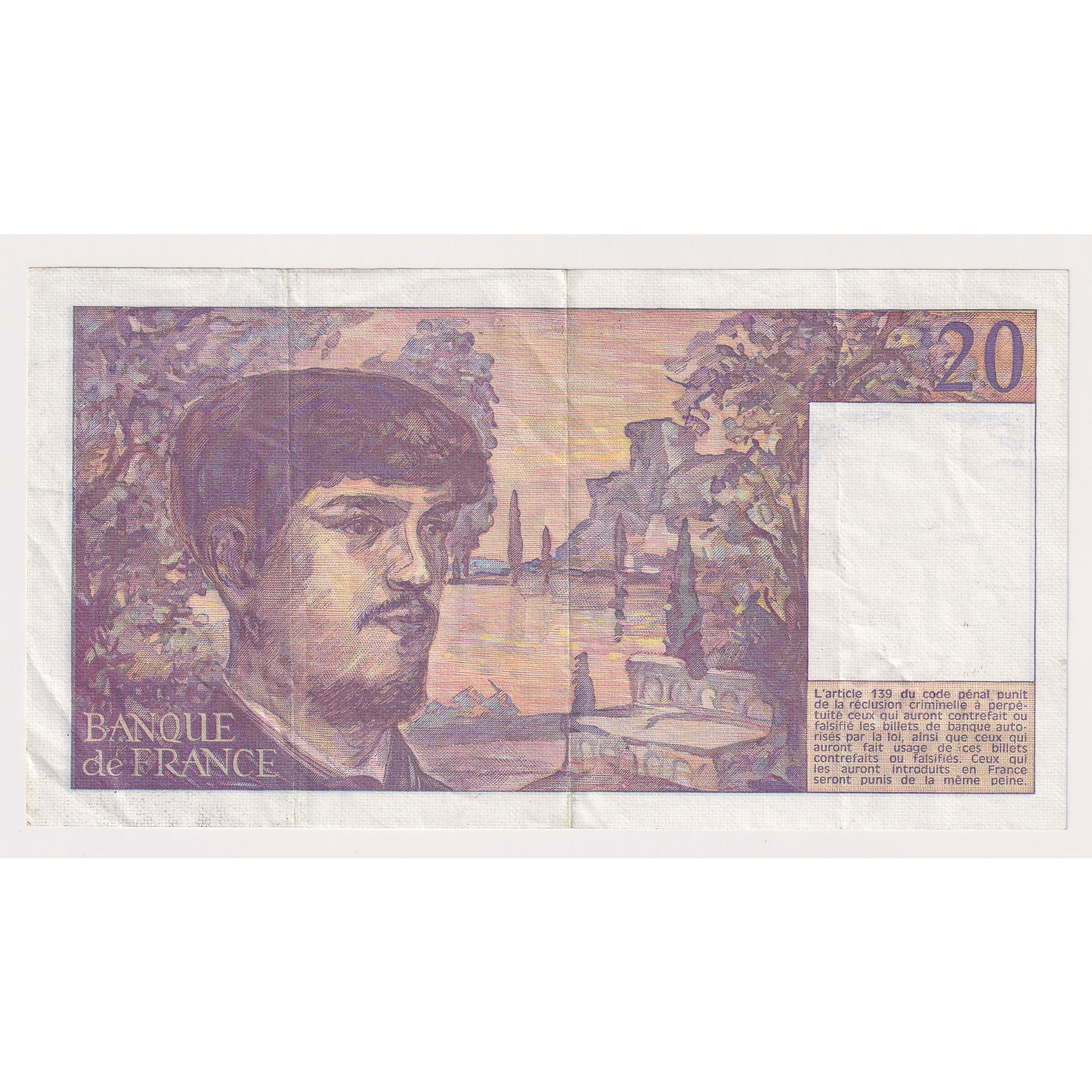 France 1983 20 Franc Note, Pick #151a, AU-UNC