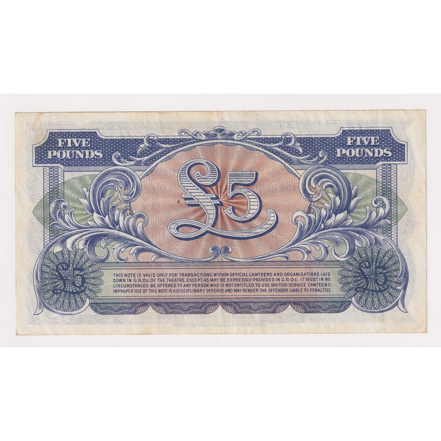 British Armed Forces 1958 5 Pounds, 2nd Series, Pick #M23
