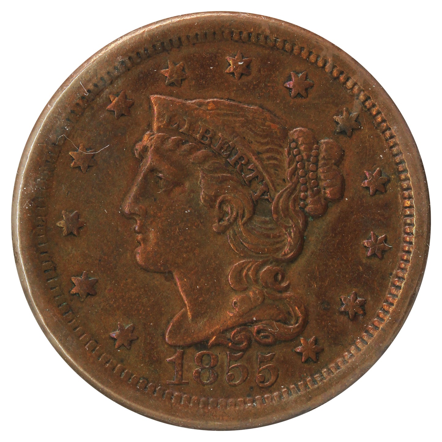 1855 USA Cent (Cleaned)