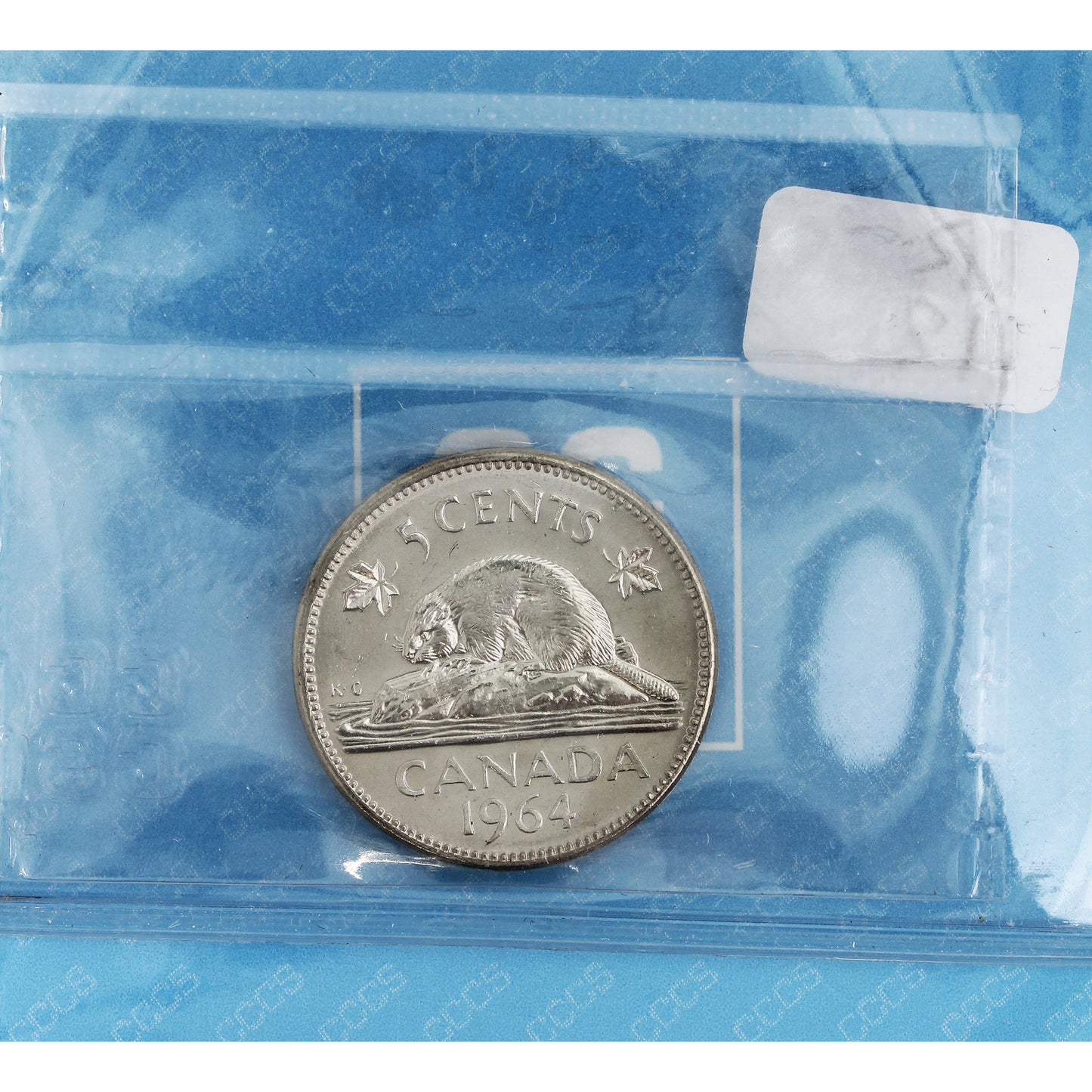 1964 Mortar on T of Elizabeth Canada 5-cents CCCS Cert. MS62
