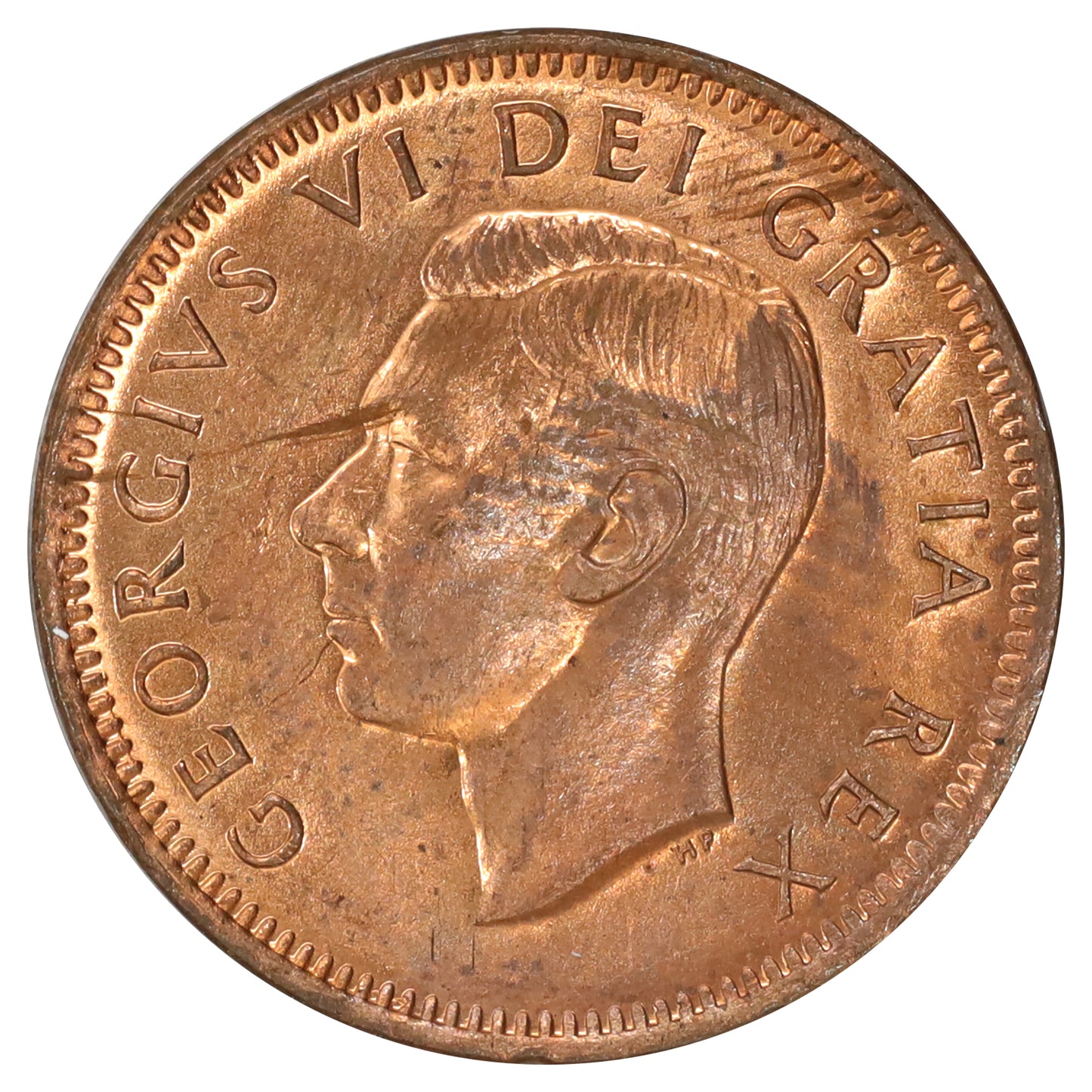 1950 Canada 1-cent Brilliant Uncirculated (MS63) Scratched, marks, or impaired