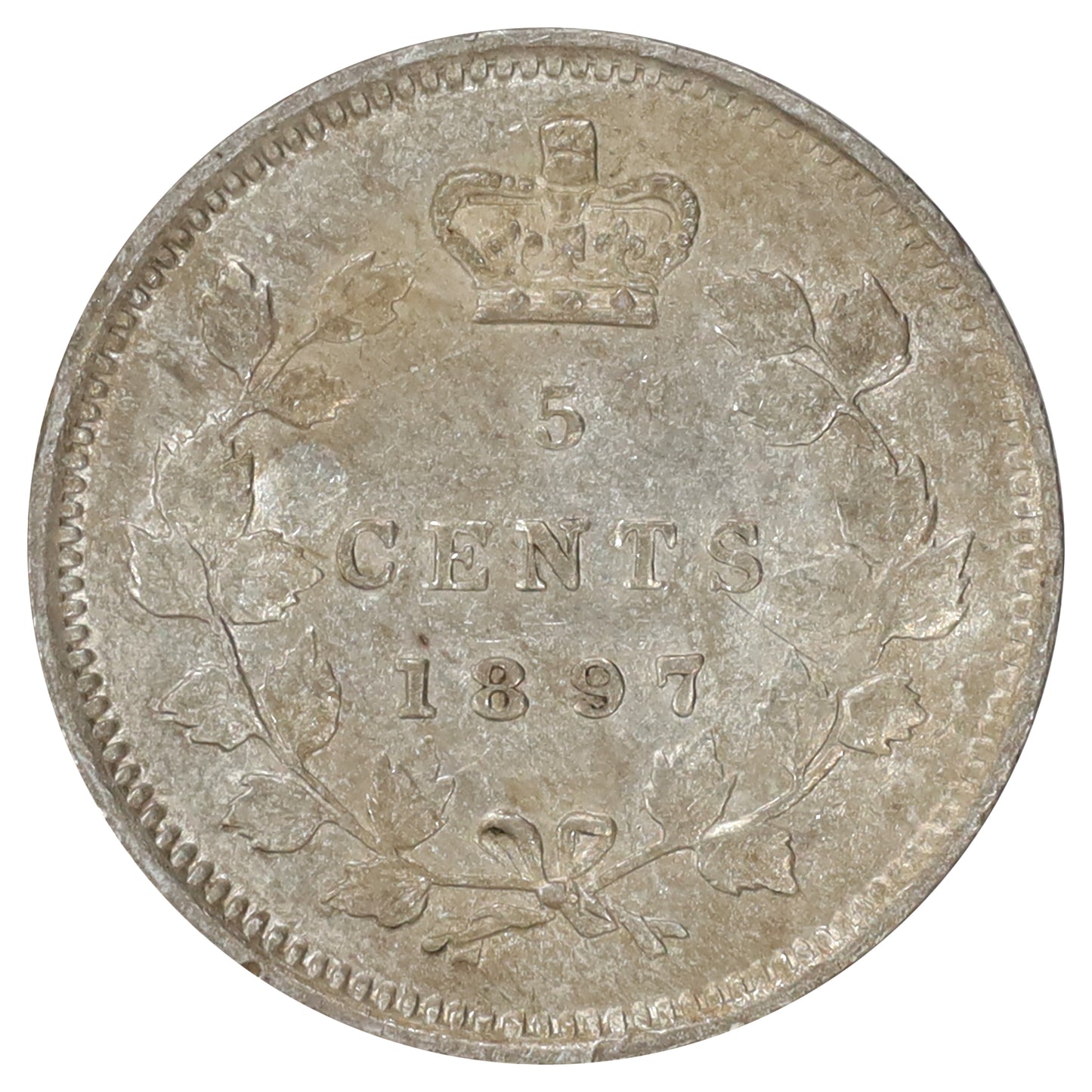 1897 Canada 5-cents Extra Fine (EF40) Scratched, marks, or impaired