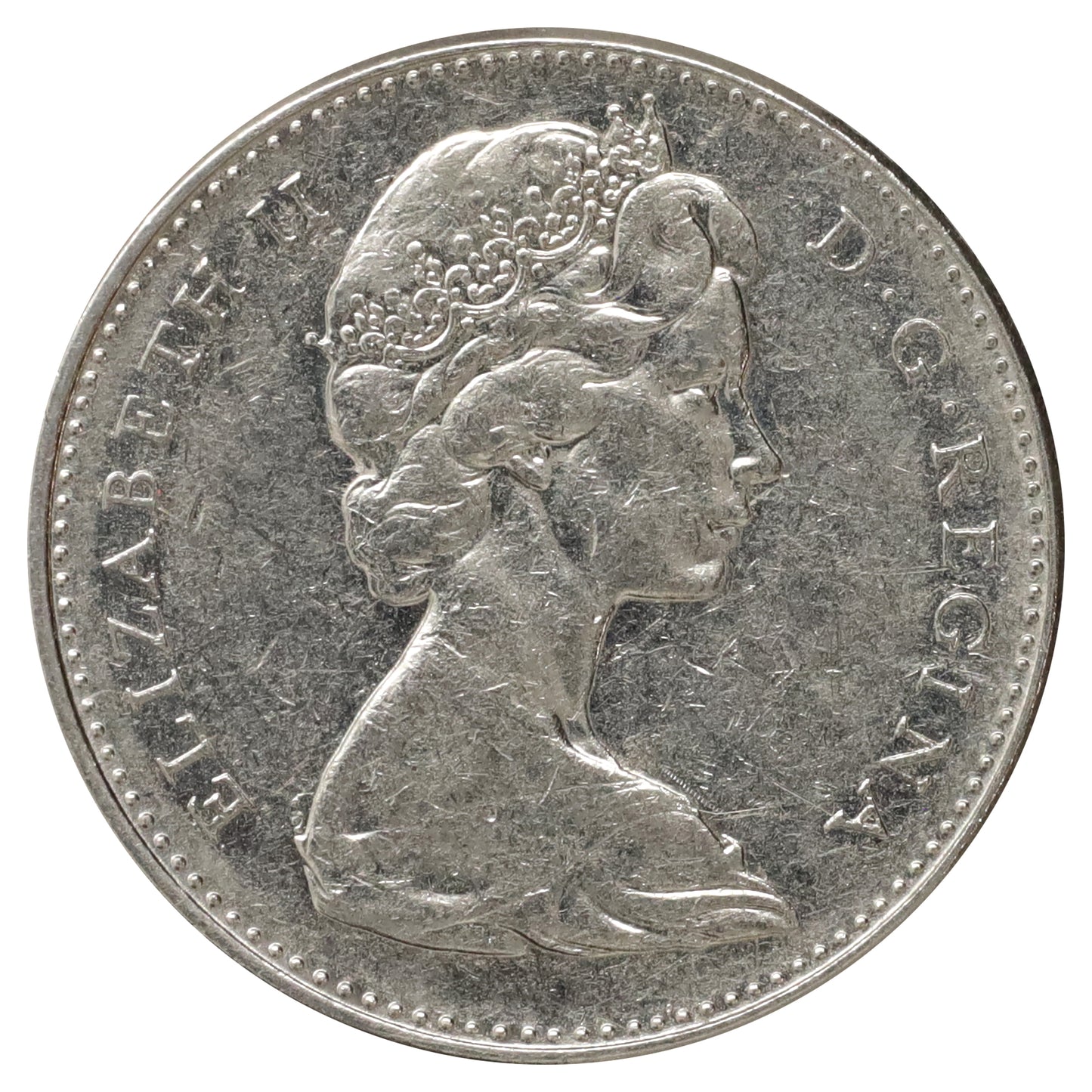 ERROR 1974 Canada 5-cents (Bug tail)