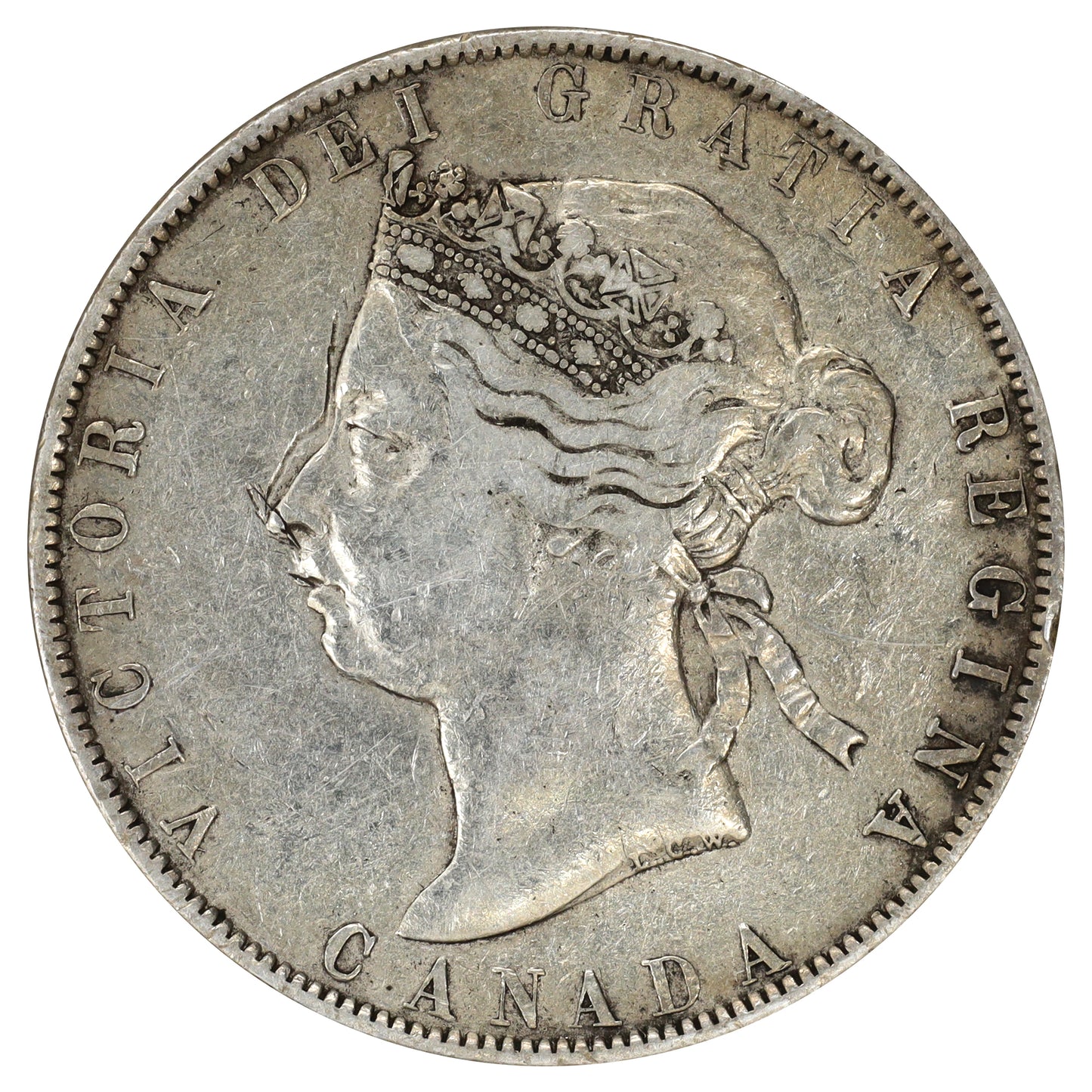1900 Canada 50-cents F-VF (F12) Scratched, marks, or impaired