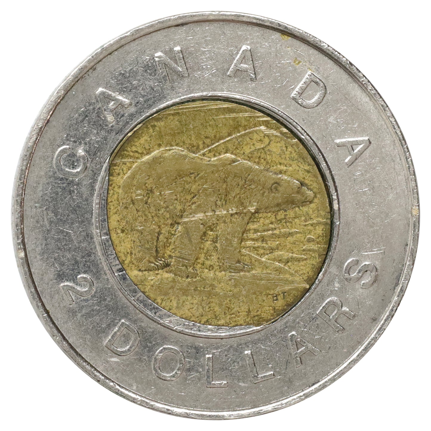 ERROR 1996 Canada Two Dollar (Off-centre Core)