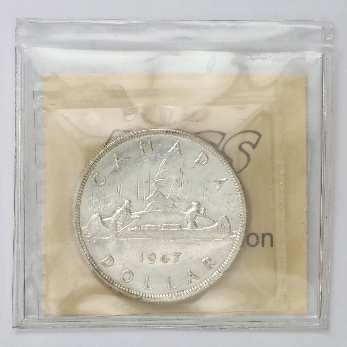 1947 Blunt 7 Canada Dollar ICCS Certified AU55 (lightly toned)