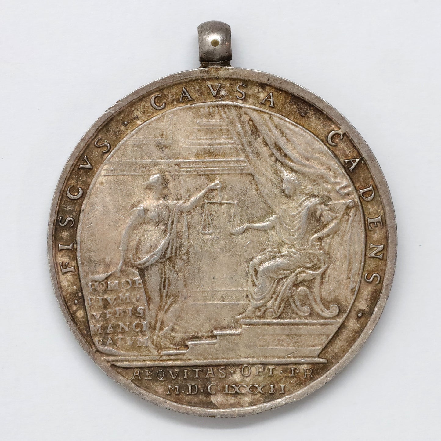 France 1682 Louis XIV "The King Condemns Himself in His Own Cause" Medal (DOD)