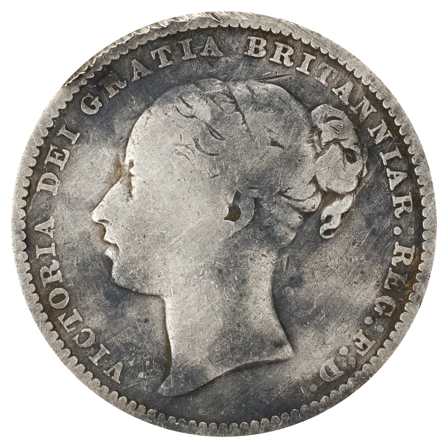 Great Britain 1880 1 Shilling VG-F (VG10) toned
