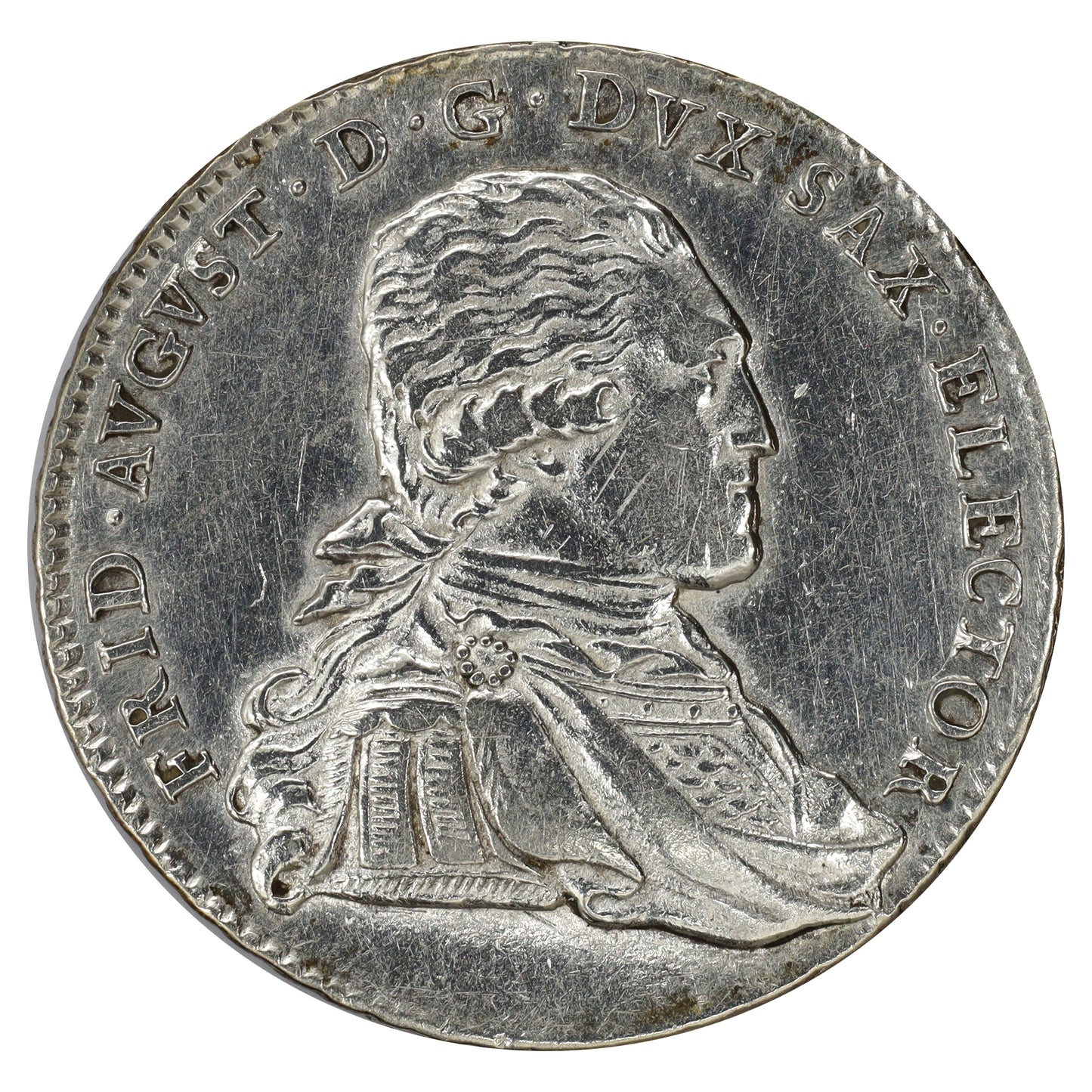 German States 1793 Saxony-Albertine Conventionsthaler EF-AU (EF45) cleaned