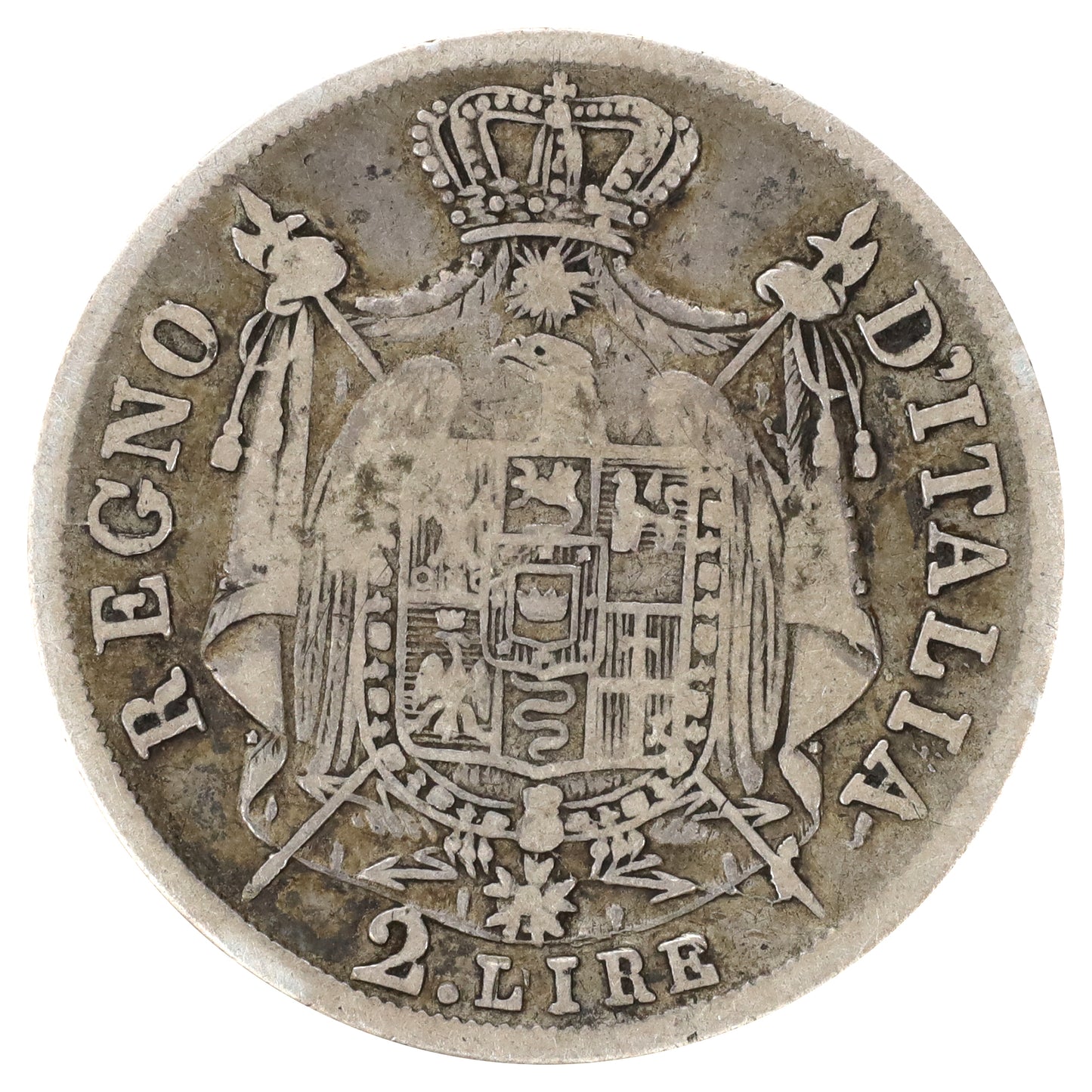 Italy 1810 Napoleon I 2 Lire About Good (AG3) DOD