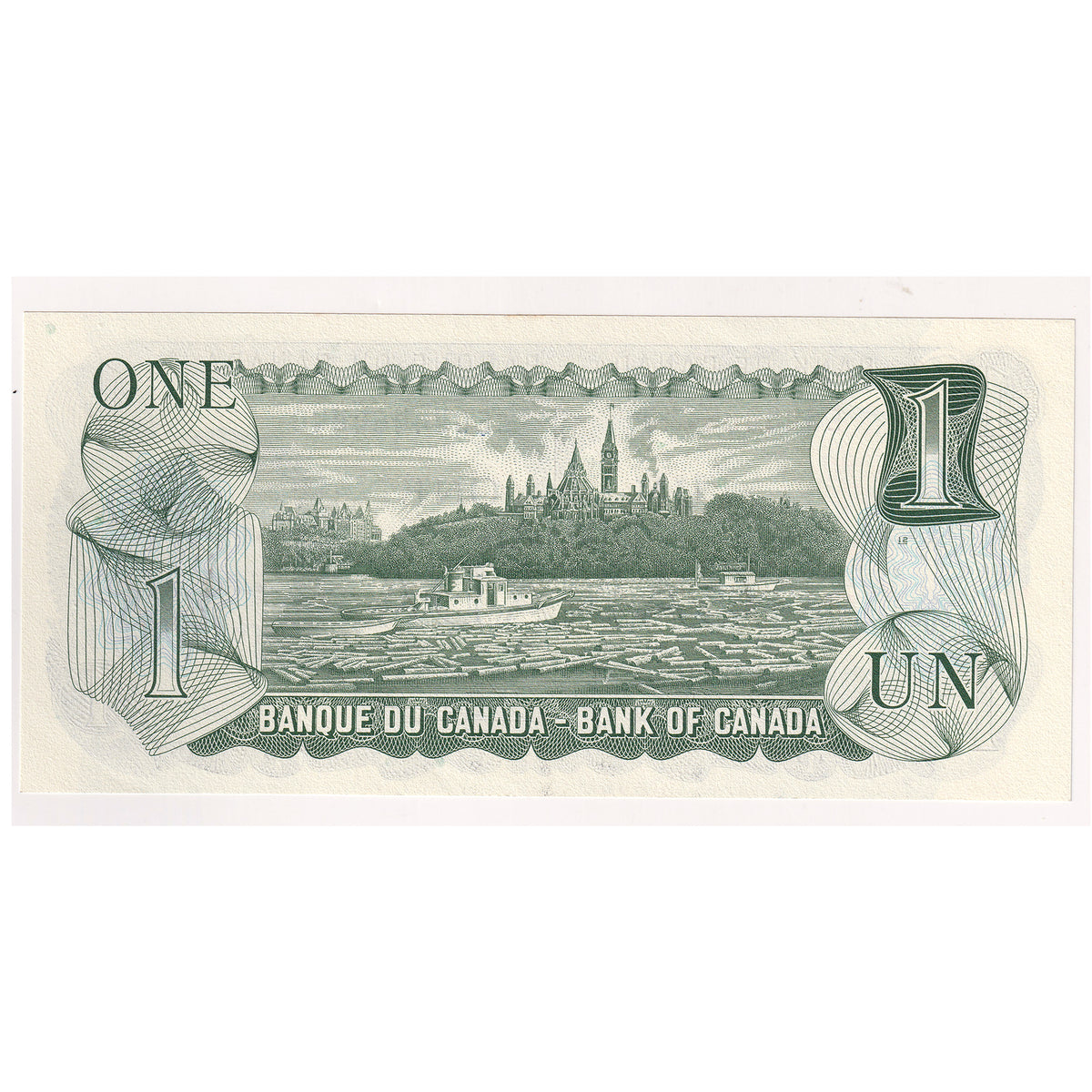 BC-46b-N10-iii 1973 Canada $1 Crow-Bouey, 4 Cycle Repeater ECU4404440, AU-UNC (AU55) DOP