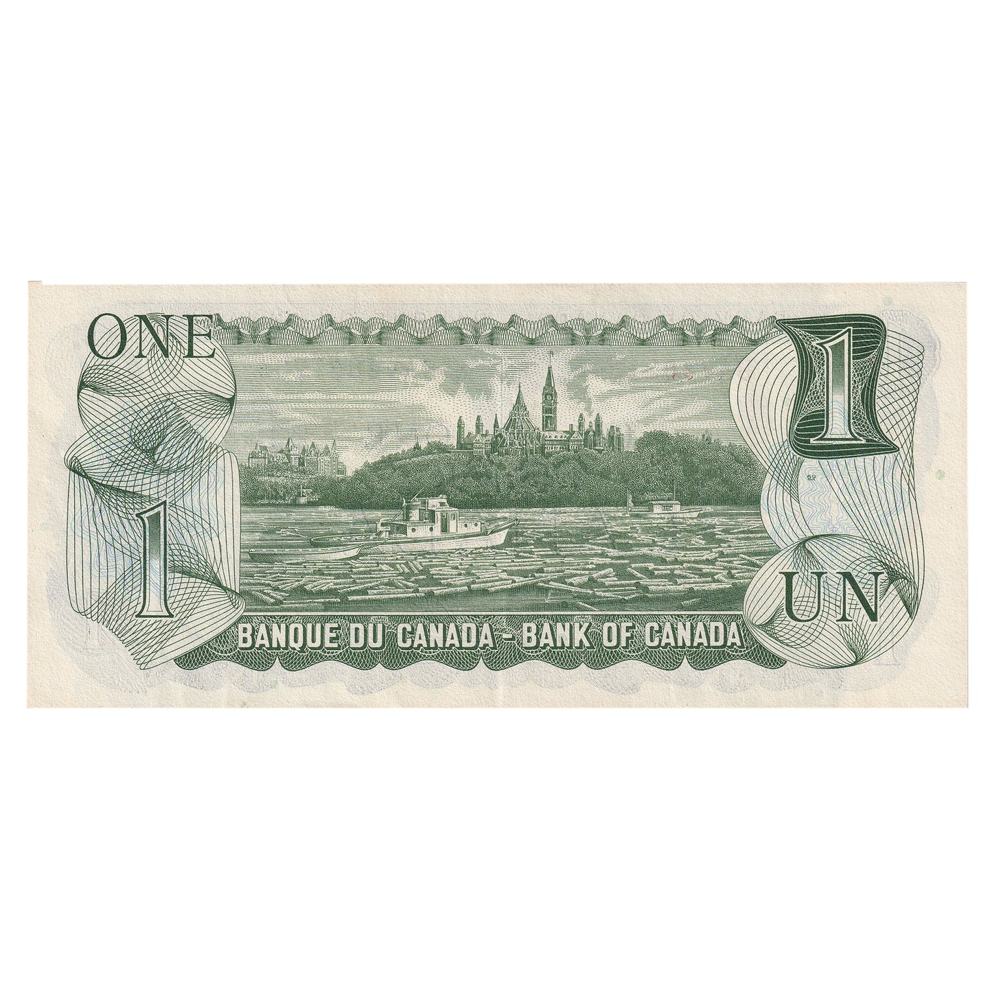 BC-46b-N1-iii 1973 Canada $1 Crow-Bouey, 4-Digit RADAR BAV6021206, Extra Fine (EF40) DOP